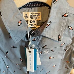 Penguin button up size 12 months